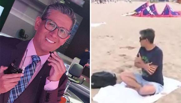 Erick Osores es troleado en vivo tras llevar toalla de hotel a la playa. (Foto: Instagram).