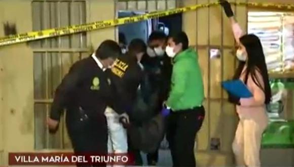 La Depincri de Villa María del Triunfo investiga el doble crimen. (Captura: América Noticias)