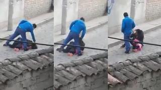 Ayacucho: Hombre patea y jala del cabello a mujer en medio de la pista (VIDEO)