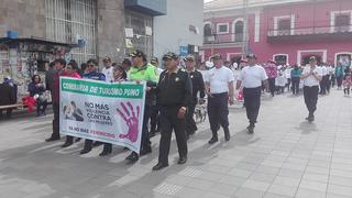 Policías y militares realizaron marcha buscando sensibilizar a población de Puno