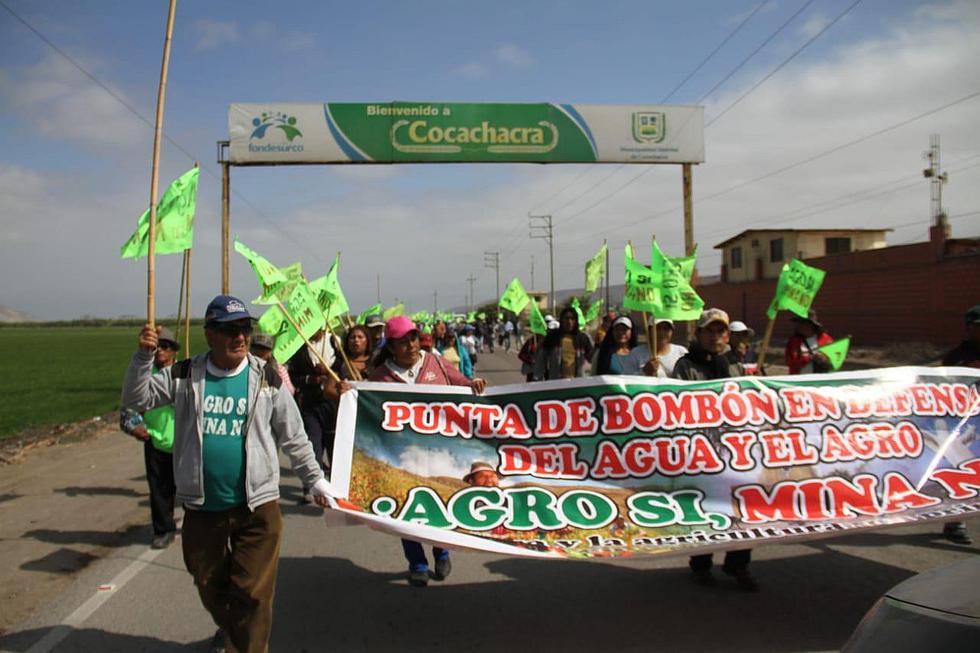 Inician protestas contra proyecto Tía María en el Valle del Tambo (VIDEOS Y FOTOS)