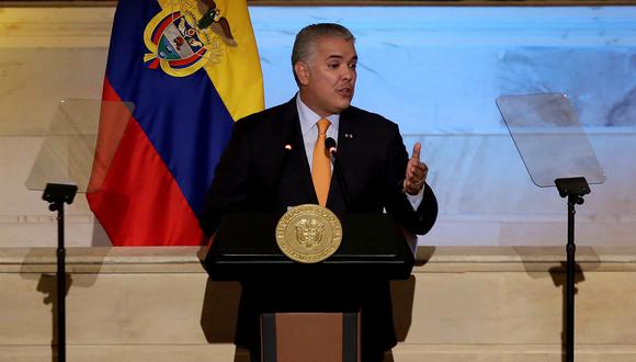 El expresidente colombiano, Iván Duque. (Foto de Juan Pablo Pino / AFP)