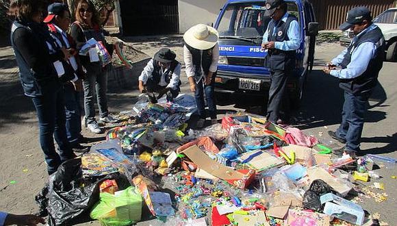 Destruyen material incautado en Bustamante y Rivero