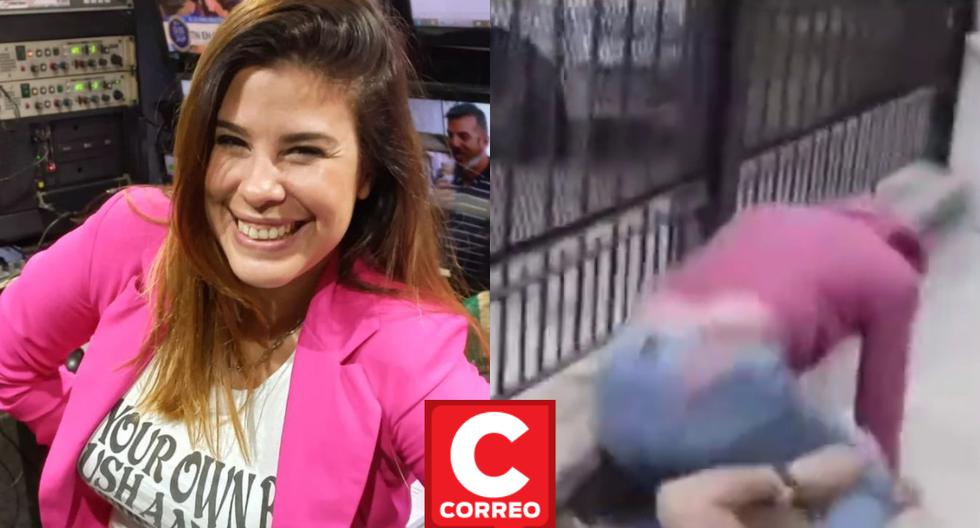 Vídeo viral de hoy |  La periodista tropezó en pleno enlace en vivo y cayó al suelo junto a su entrevistada |  Gorjeo |  argentino |  nnda nrt |  RECOPILACIÓN