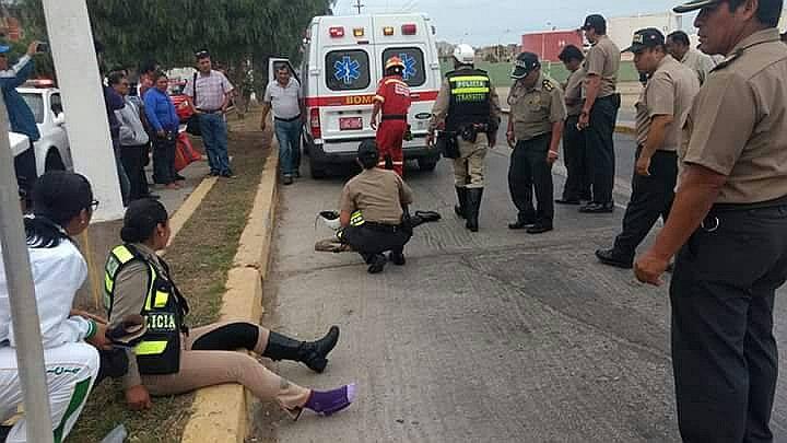 Ilo: Taxista embiste a mujeres policías que iban en motocicleta