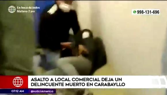 Abaten a delincuente en Carabayllo (América TV)
