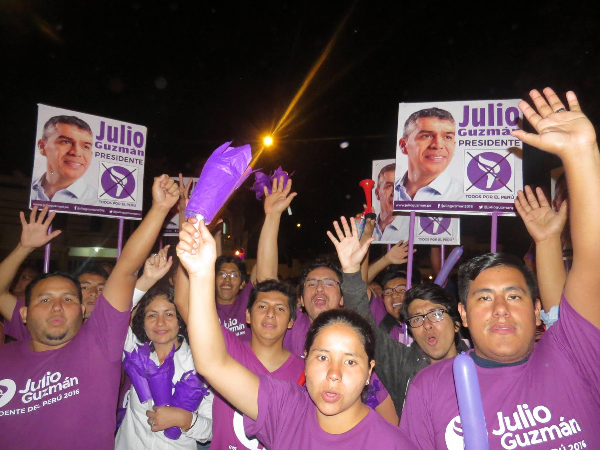 Julio Guzmán:  Lo que no se vio de la marcha a favor de su candidatura (VIDEO)