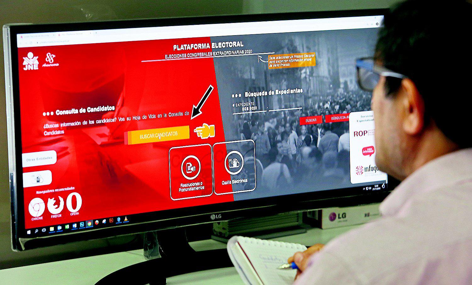 Jurado Nacional de Elecciones presentó un portal web para lograr voto informado