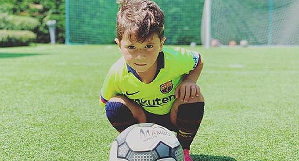 Hijo de Lionel Messi celebró sus 4 años imitando a su papá cuando anota