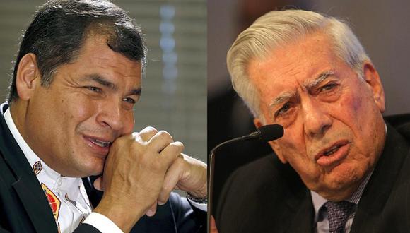 Rafael Correa critica a Mario Vargas Llosa y lo tilda de "renegado"