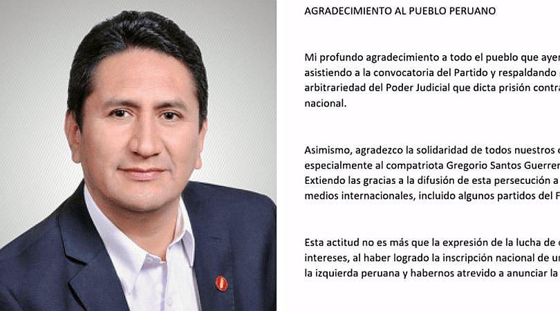 Vladimir Cerrón en la clandestinidad  luego de su condena (VIDEO)