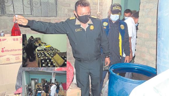 Licores elaborados en pésimas condiciones iban a ser distribuidos en diversos mercados de la región Lambayeque.