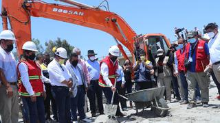 Ministro Juan Francisco Silva colocó la primera piedra de la carretera Ica - Tambillos