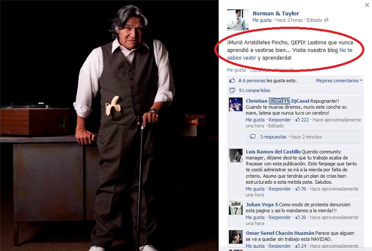 Aristóteles Picho: Marca de ropa se burla de su apellido