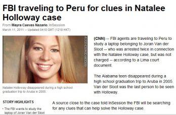FBI revisará computador de Joran Van der Sloot en Lima