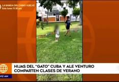 Gato Cuba y Ale Venturo matriculan a sus hijas en la mismas clases de verano (VIDEO)