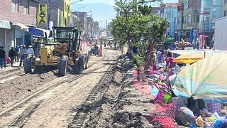 Arequipa: Obra en avenida Vidaurrázaga con lento avance por comercio informal