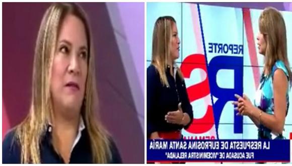 Eufrosina Santa María quiso abandonar entrevista en vivo tras difusión de reportaje (VIDEO)