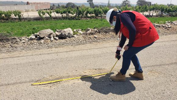 Pisco: Evidencian hundimientos y desprendimientos en obra vial en Humay