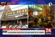 Callao: clausuran local Yacumama de la Av. Tomás Valle por fiestas clandestinas en plena pandemia