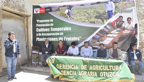 Agricultores afectados por El Niño Costero reciben fertilizantes en Otuzco