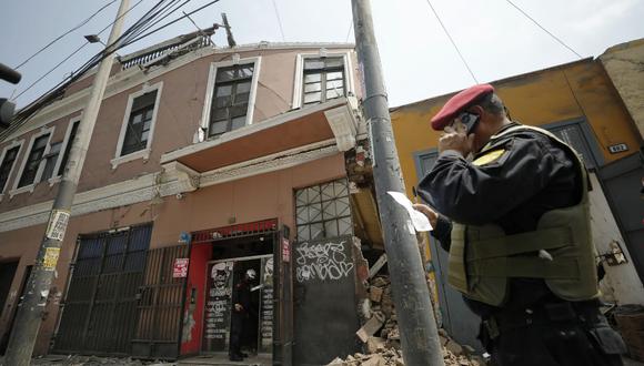 Derrumbe en una quinta del Cercado de Lima causó alarma entre vecinos (Foto: Miguel Yovera/@photo.gec)