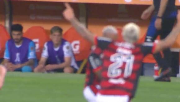 Marinho puso el 2-1 de Flamengo vs. Vélez. (Foto: captura ESPN)