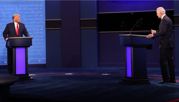 Donald Trump y Joe Biden en el último debate antes de las elecciones presidenciales en Estados Unidos. | Foto: AFP.