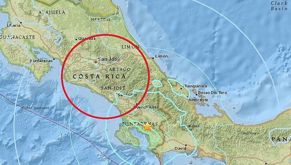 Fuerte sismo de magnitud 6,2 sacude Costa Rica 