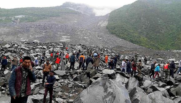 China: Deslizamiento de tierra deja 6 muertos y más de 110 desaparecidos