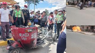 Huánuco: Mototaxi se extrella contra heladero y su triciclo y provoca explosión  en Amarilis (VIDEO)