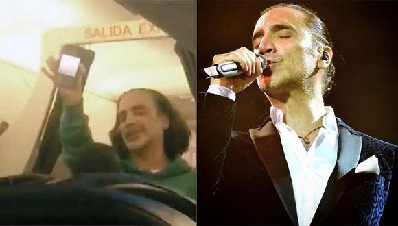 Alejandro Fernández asusta a pasajeros de avión con su estado de ebriedad (VIDEO)