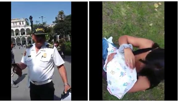Facebook: Policía causa indignación por pedirle esto a mujer que daba de lactar a su bebé (VIDEO)