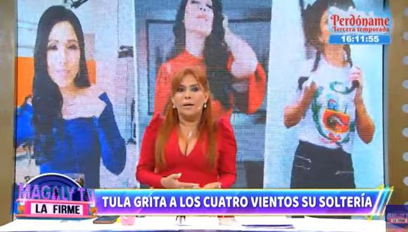 Magaly Medina hace aclaración a Tula Rodríguez: “Eres viuda, no soltera”. (Foto: captura de video)