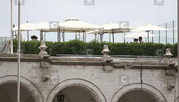 Desmontarán terrazas habilitadas sin autorización en portales de Plaza de Armas