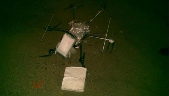 ​Drone cargado de droga cae cuando sobrevolaba frontera