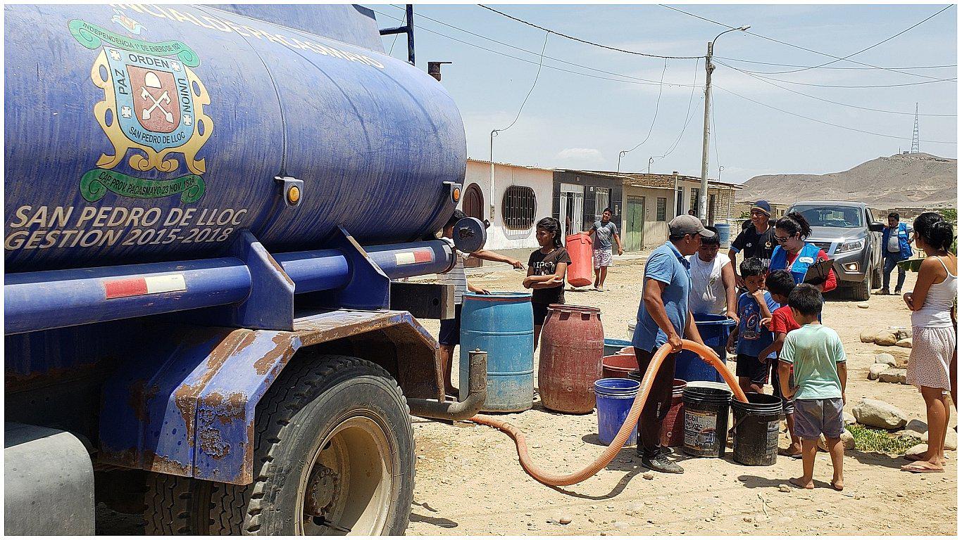Monitorean abastecimiento alternativo de agua potable en Pacasmayo 