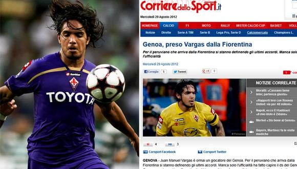 Anuncian que Juan Vargas ya es jugador del Génova de Italia