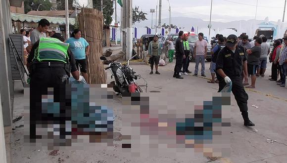 Dos personas fallecen tras estrellar motocicleta en Cañete