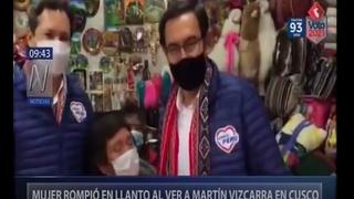 “Me duele ver cómo te sacaron”: Mujer llora al ver a Martín Vizcarra en Cusco (VIDEO)