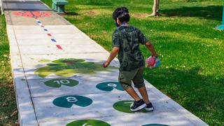 Acondicionan parques de San Borja para que niños desarrollen actividades lúdicas con protocolos de bioseguridad