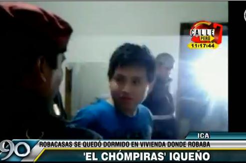 'Chómpiras peruano': Detienen a ladrón tras quedarse dormido en pleno asalto (Video)