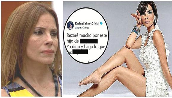 Karina Calmet tras insultar a usuario en Twitter: "Soy tan dama como faite" (FOTOS)