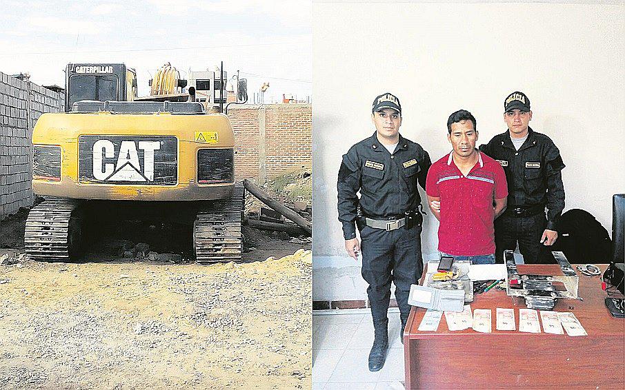 Recuperan maquinaria robada y detienen a implicado en La Victoria