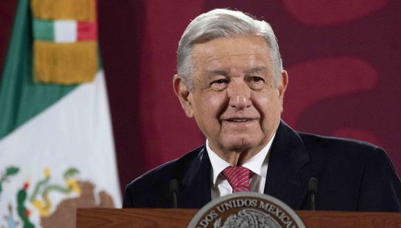 Andrés Manuel López Obrador dio una conferencia de prensa este lunes. (Foto de la Presidencia de México / AFP)