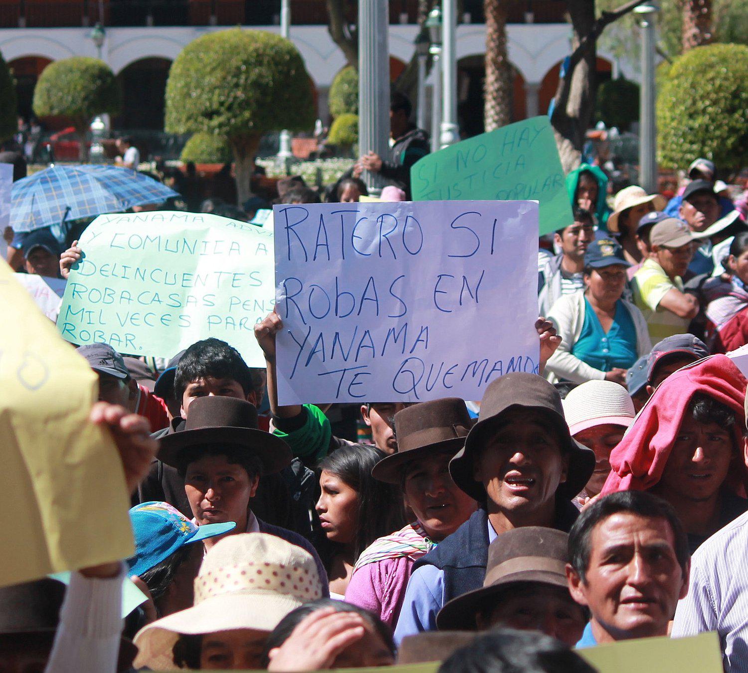 En Yanama advierten que quemarán vivo a ladrones 