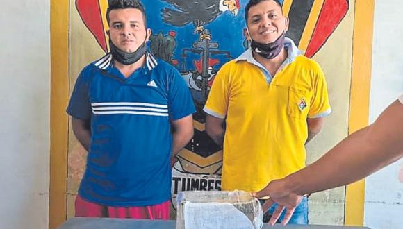Jorge Revolledo y Eric Rivas fueron detenidos con cerca de dos kilos de clorhidrato de cocaína en la frontera.