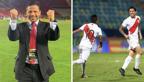 Pedro García había prometido bailar si Perú le ganaba a Colombia, pero al final se negó a hacerlo. (Foto: Composición Instagram)