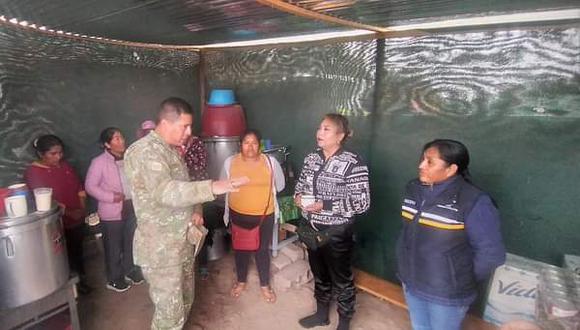 Gracias  a los esfuerzos de la Cámara de Comercio de Arequipa y el Ejército del Perú los comedores de Yura recibieron diferentes productos de primera necesidad. (Foto: Difusión)