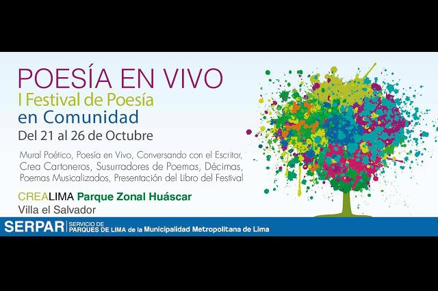 Lima sur vivirá el I Festival de Poesía en Comunidad